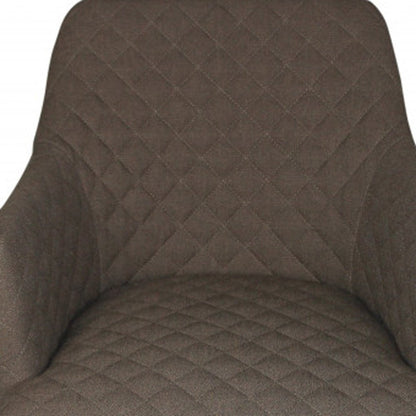 23" Gray Polyester Blend And Natural Solid Color Side Chair HomeRoots
