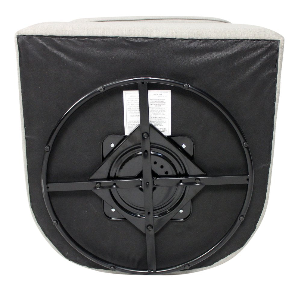 30" Gray Polyester Blend Solid Color Swivel Arm Chair HomeRoots