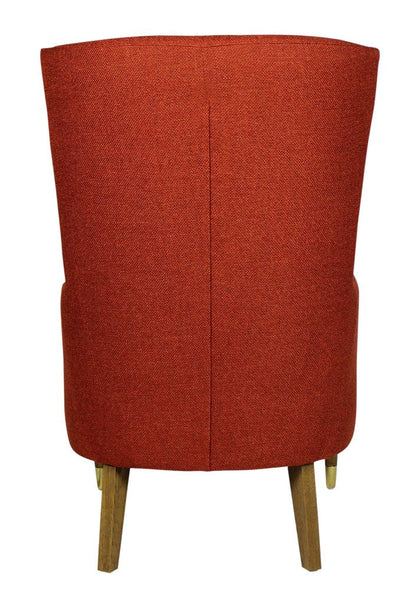 28" Orange And Natural Solid Color Lounge Chair HomeRoots