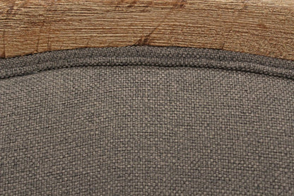 26" Gray Linen And Natural Solid Color Arm Chair HomeRoots