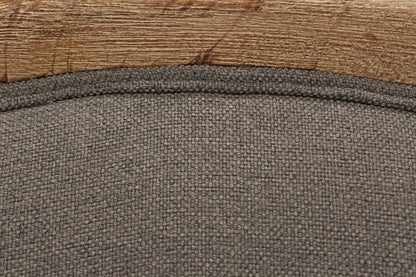 26" Gray Linen And Natural Solid Color Arm Chair HomeRoots