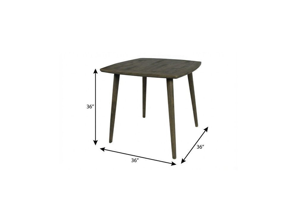 36" Brown Square Solid Wood And Metal Dining Table HomeRoots