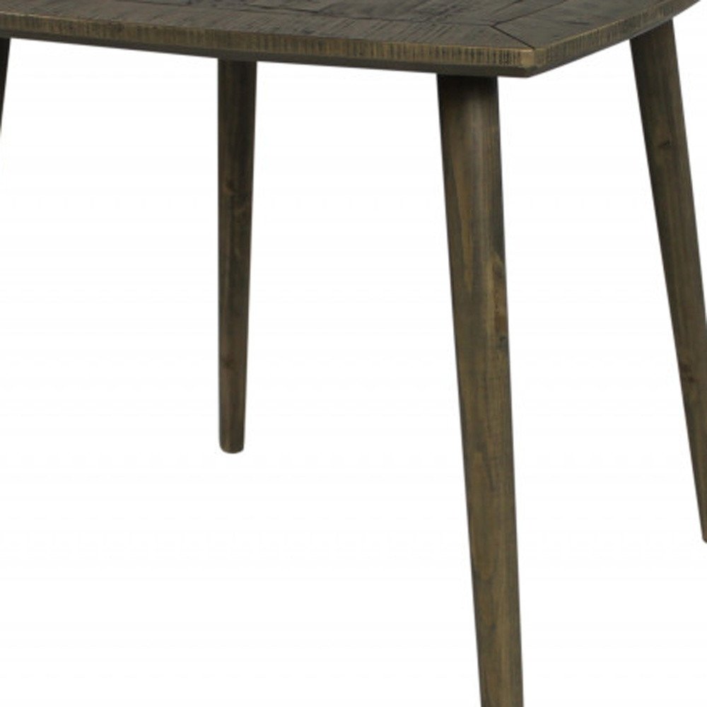 36" Brown Square Solid Wood And Metal Dining Table HomeRoots