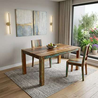 72" Brown Solid Wood Dining Table HomeRoots