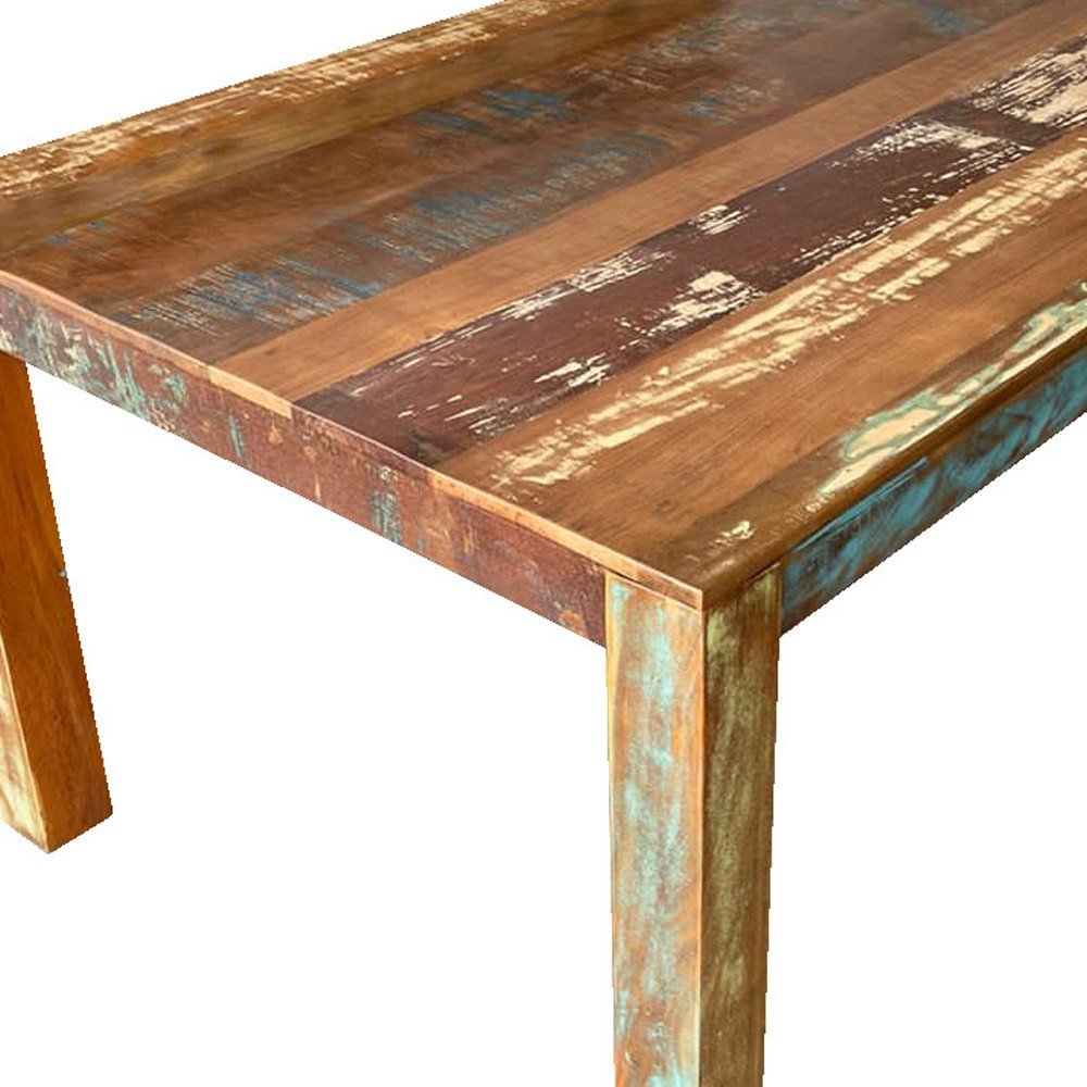 72" Brown Solid Wood Dining Table HomeRoots