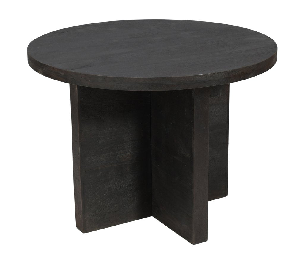 48" Deep Taupe Rounded Solid Wood Pedestal Base Dining Table HomeRoots