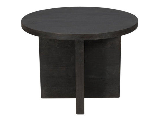 48" Deep Taupe Rounded Solid Wood Pedestal Base Dining Table HomeRoots