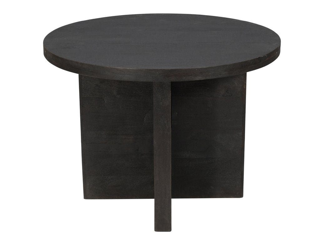 48" Deep Taupe Rounded Solid Wood Pedestal Base Dining Table HomeRoots