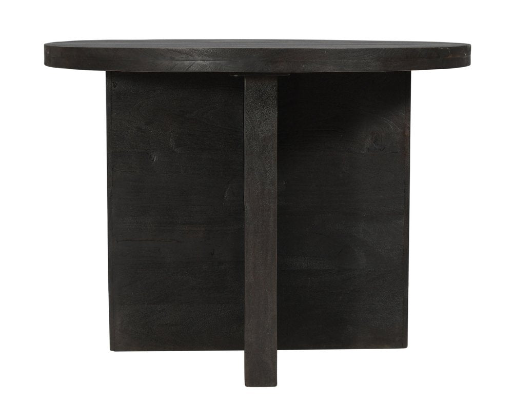 48" Deep Taupe Rounded Solid Wood Pedestal Base Dining Table HomeRoots