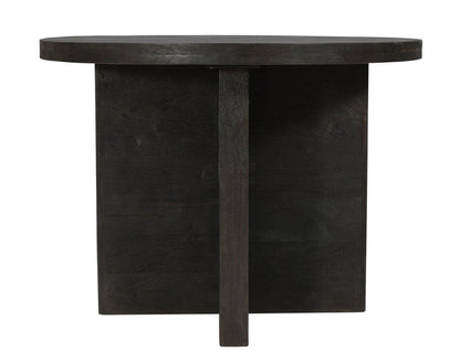 48" Deep Taupe Rounded Solid Wood Pedestal Base Dining Table HomeRoots