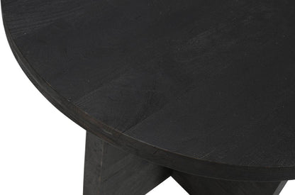 48" Deep Taupe Rounded Solid Wood Pedestal Base Dining Table HomeRoots