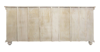 71" Beige Solid Wood Sideboard with Four Doors HomeRoots