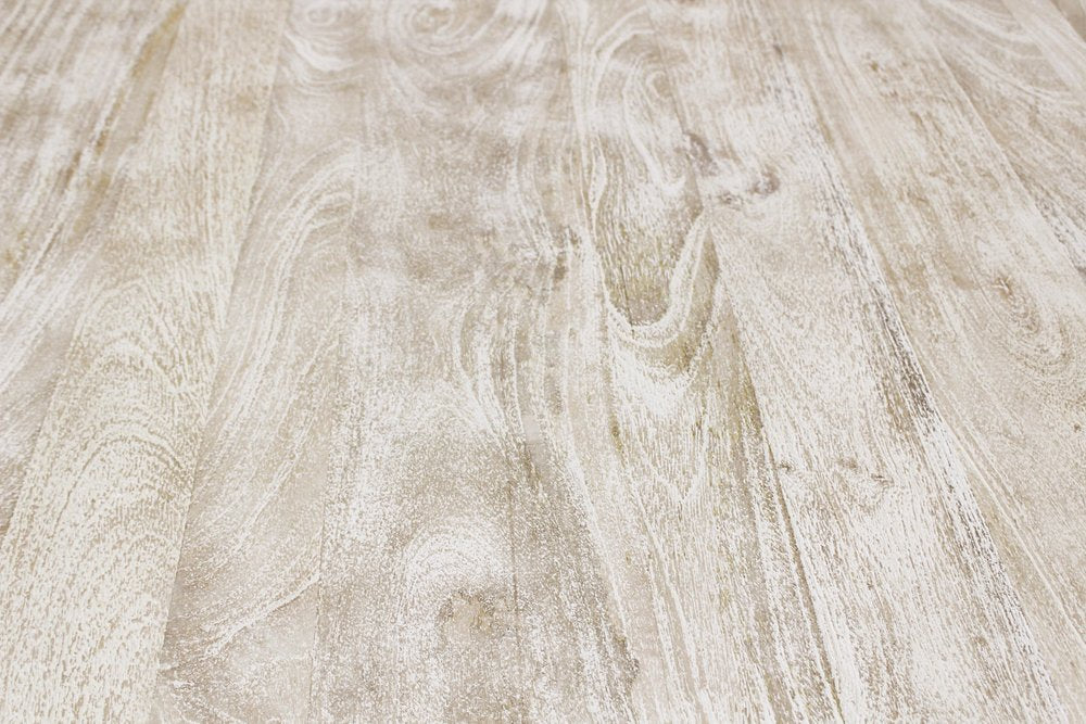 81" Antiqued White Solid Wood Trestle Base Dining Table HomeRoots