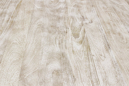 81" Antiqued White Solid Wood Trestle Base Dining Table HomeRoots