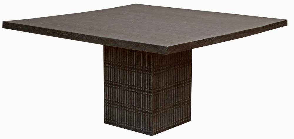 60" Brown Square Solid Wood Dining Table HomeRoots