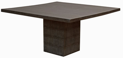 60" Brown Square Solid Wood Dining Table HomeRoots