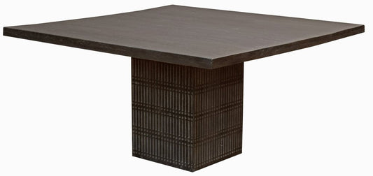 60" Brown Square Solid Wood Dining Table HomeRoots