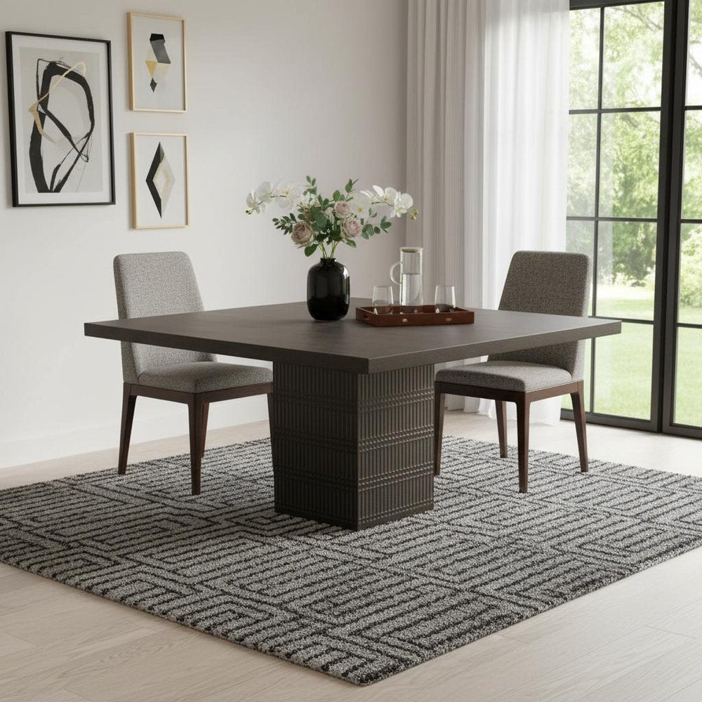 60" Brown Square Solid Wood Dining Table HomeRoots