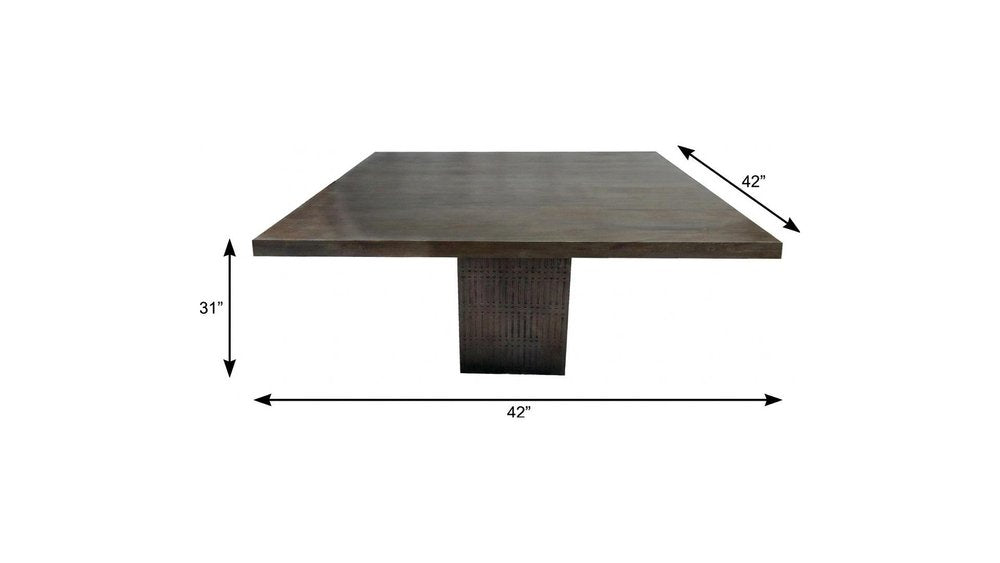 42" Brown Solid Wood Dining Table HomeRoots