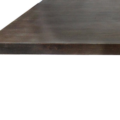 42" Brown Solid Wood Dining Table