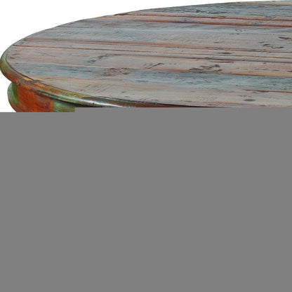 72" Brown Rounded Solid Wood Dining Table HomeRoots
