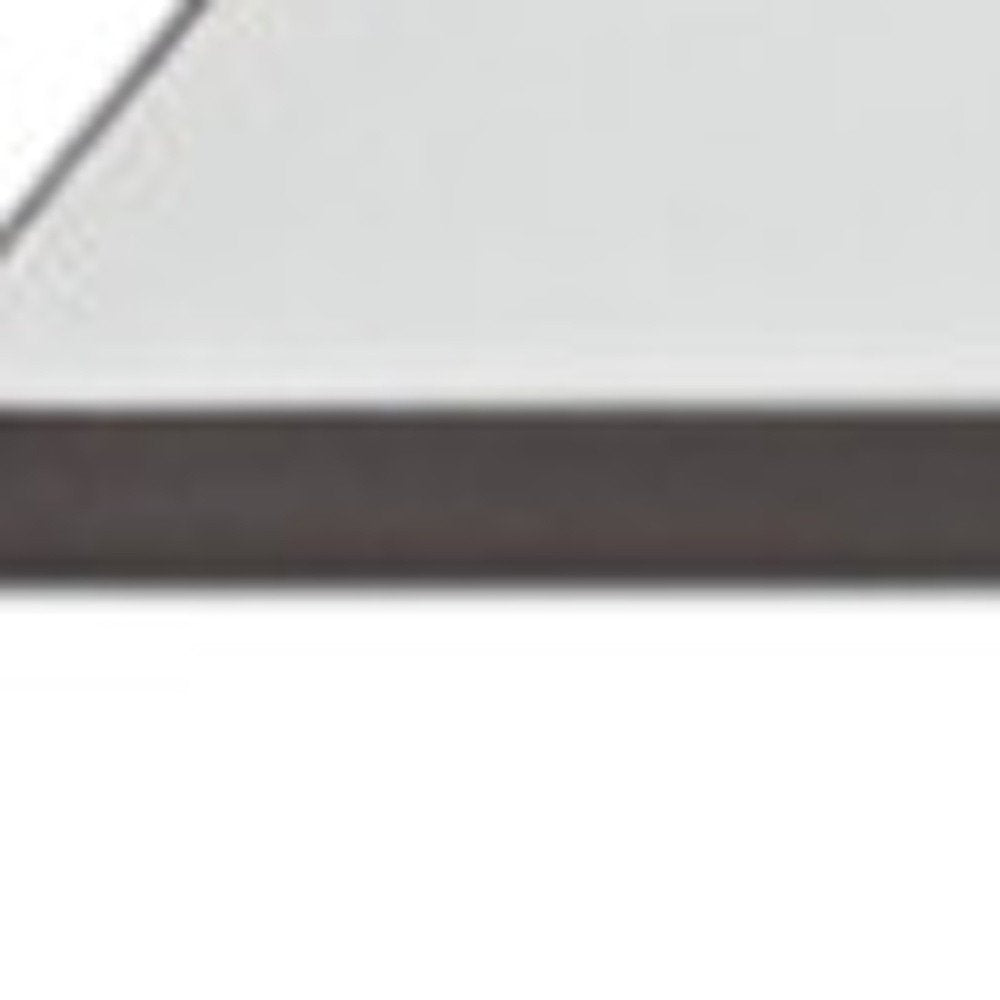 39" Clear and White Glass And Wood Square Pedestal Coffee Table With Shelf HomeRoots