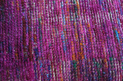 18" Pink Wool Cube Pouf Ottoman HomeRoots