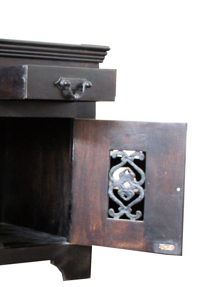 30" Dark Brown Solid Wood One Drawer Nightstand HomeRoots