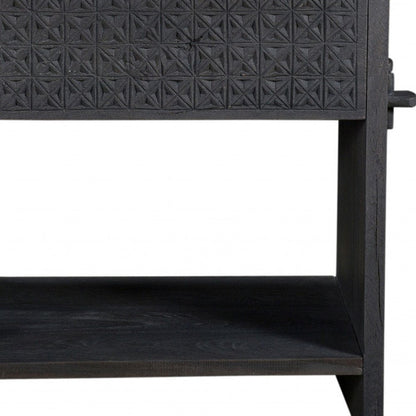 26" Dark Gray One Drawer Nightstand HomeRoots