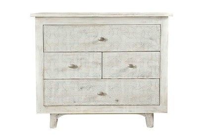 30" White Four Drawer Nightstand HomeRoots