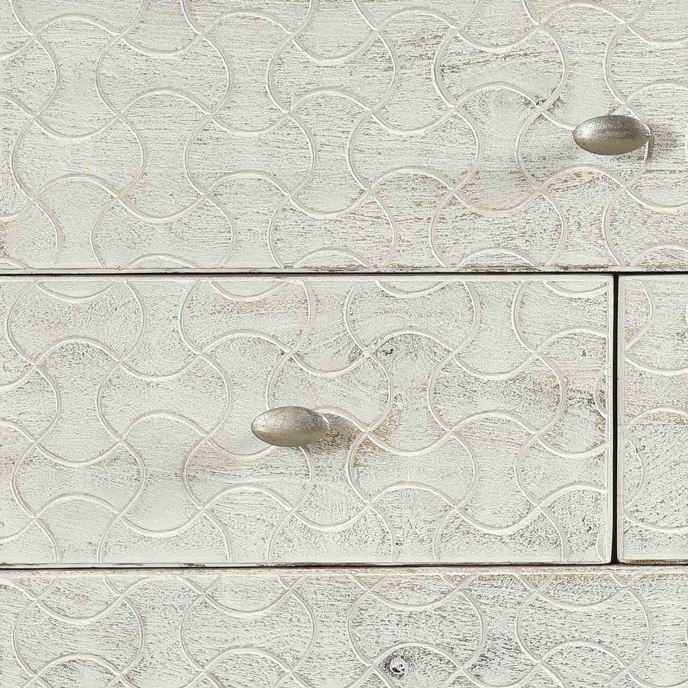 30" White Four Drawer Nightstand HomeRoots