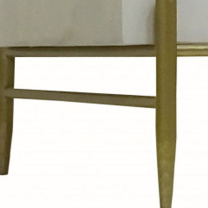 28" White Solid Wood Two Drawer Nightstand HomeRoots