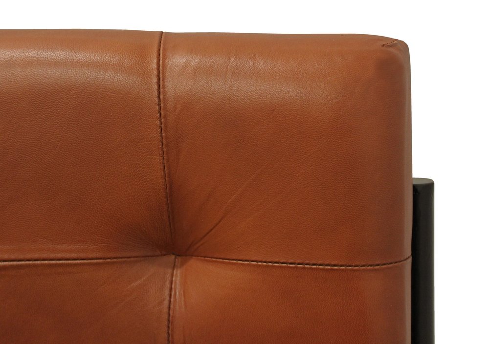 Tufted Cinnamon and Black Upholstered Leather Dining Side Chair HomeRoots