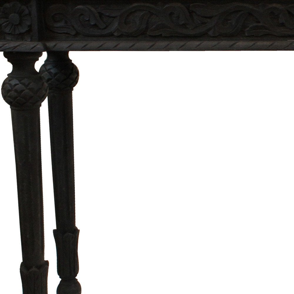 54" Gray Solid Wood Distressed Console Table HomeRoots