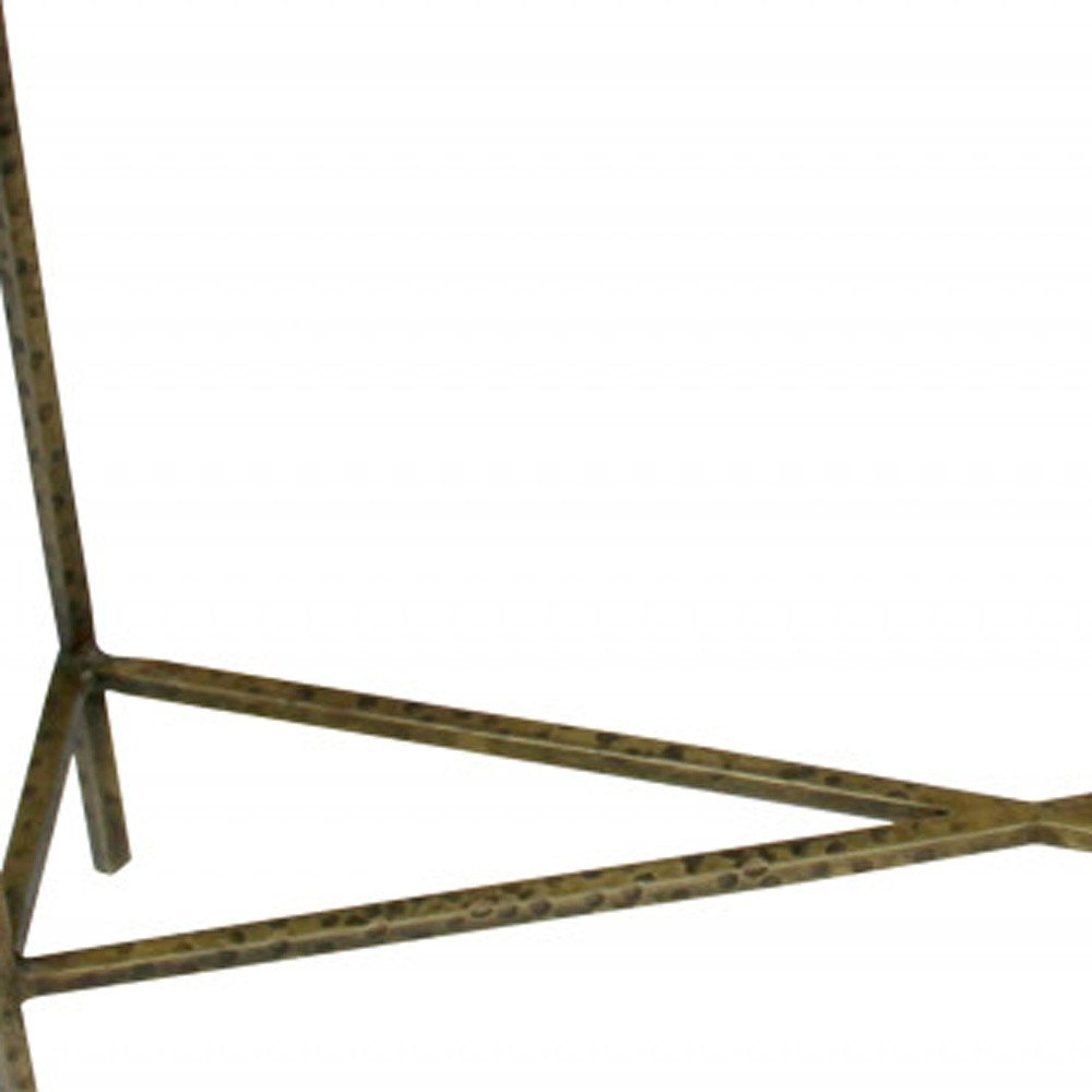 32" Black and Gold Stone Frame Console Table HomeRoots