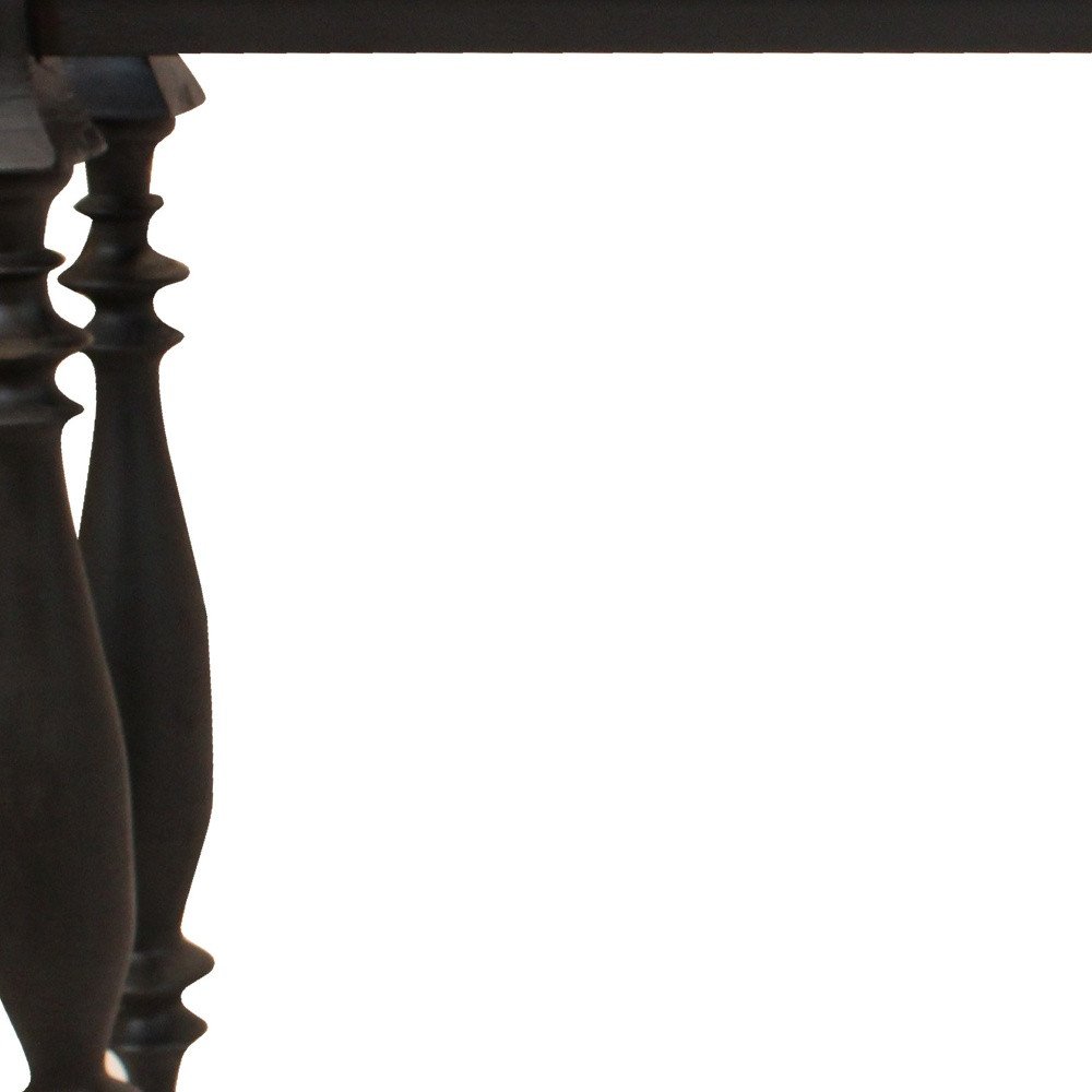 54" Black Solid Wood Distressed Console Table HomeRoots