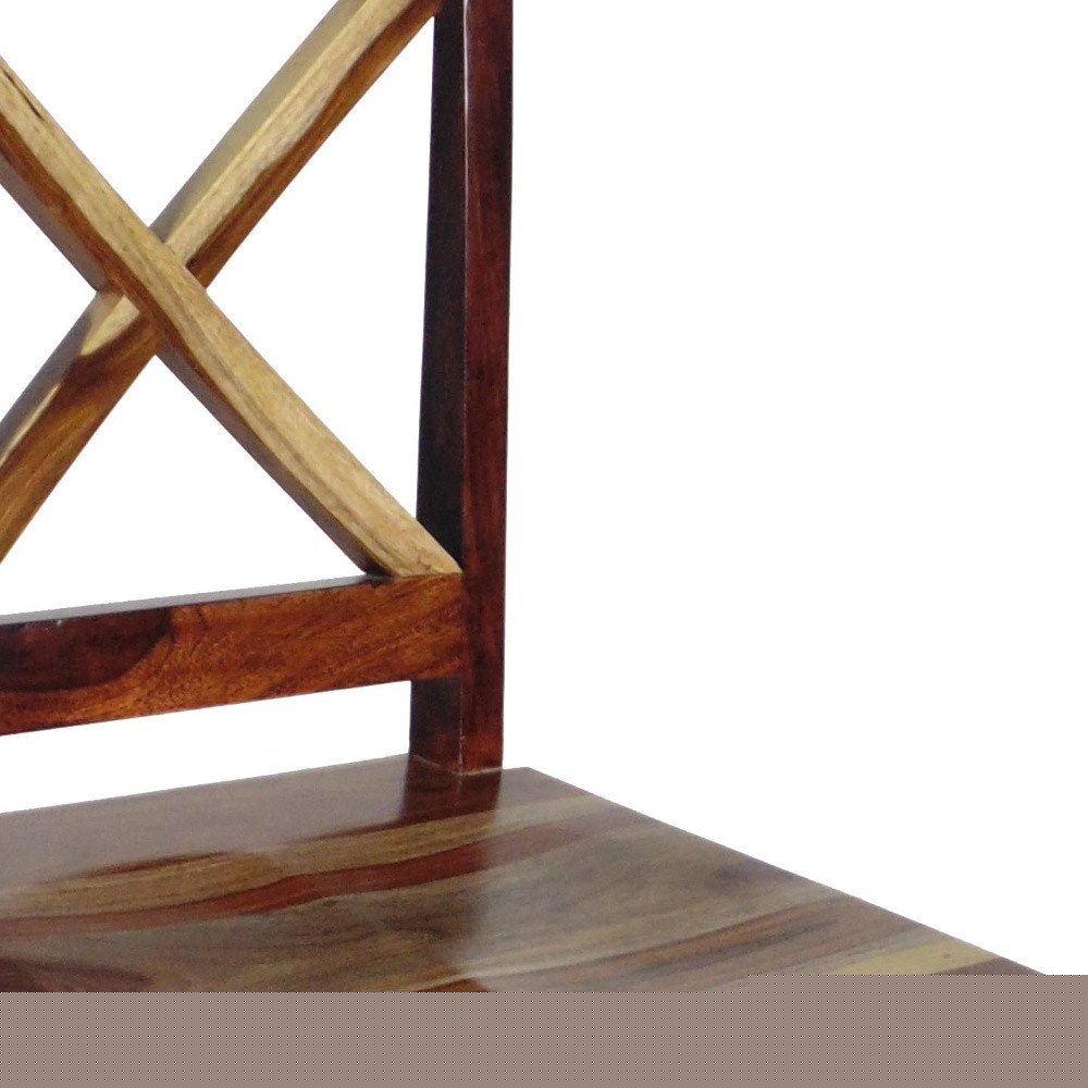 30" Brown Solid Wood Bar Height Bar Chair HomeRoots