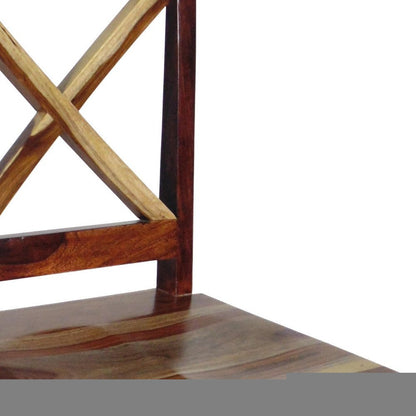 30" Brown Solid Wood Bar Height Bar Chair HomeRoots