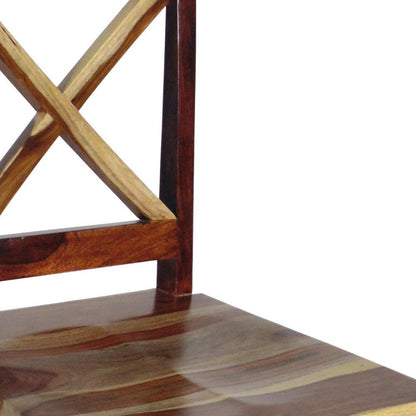30" Brown Solid Wood Bar Height Bar Chair HomeRoots