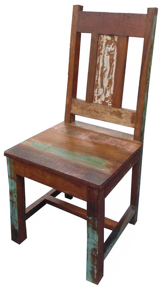 Set of Two Brown Slat Back Dining Side Chairs HomeRoots