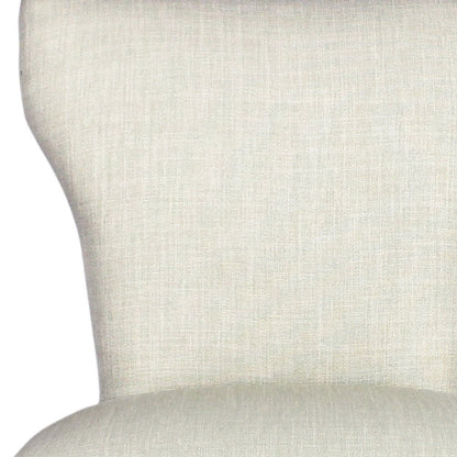 Set of Two Ivory and Natural Upholstered Fabric Dining Parsons Chairs HomeRoots