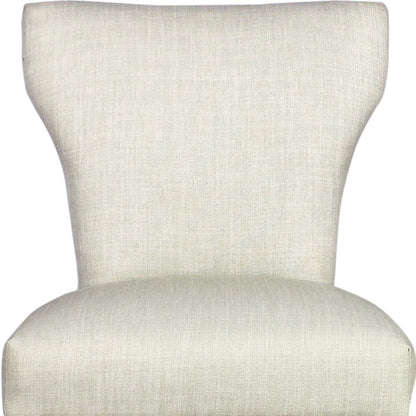 Set of Two Ivory and Natural Upholstered Fabric Dining Parsons Chairs HomeRoots