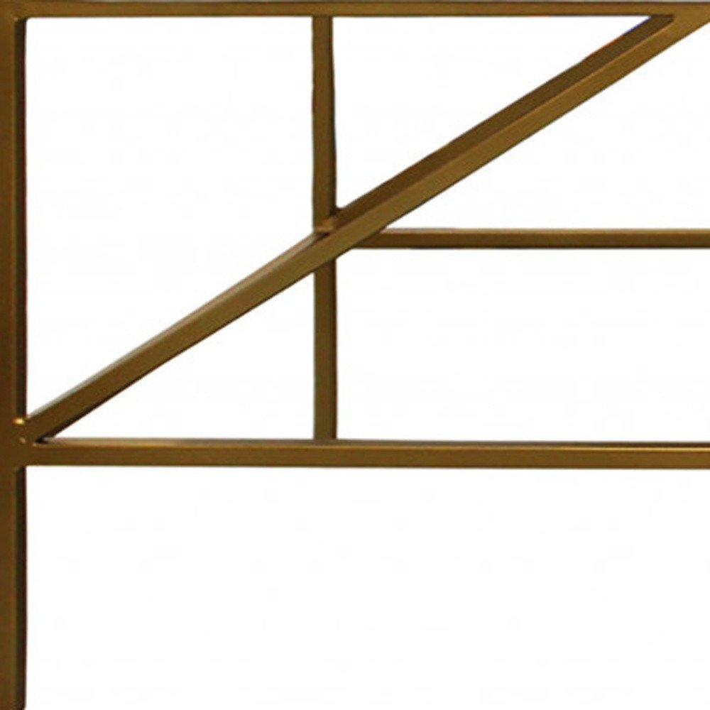 58" Ivory and Gold Upholstered Linen Bench HomeRoots