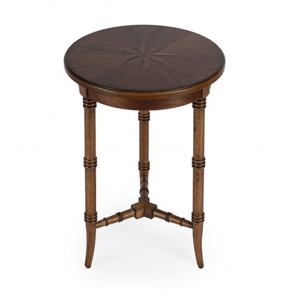 26" Brown Manufactured Wood Round End Table