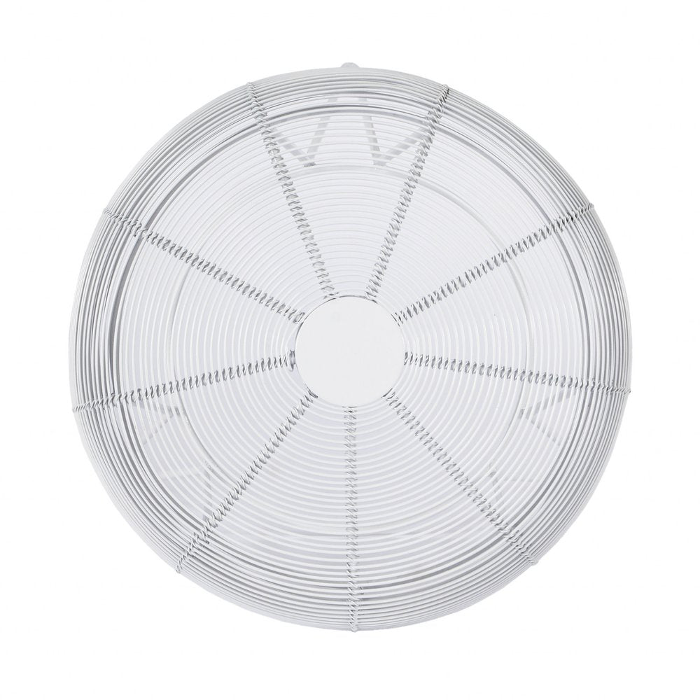 18" White Wire Round top End Table HomeRoots