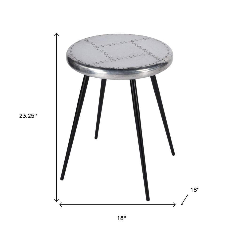 23" Silver Round End Table HomeRoots