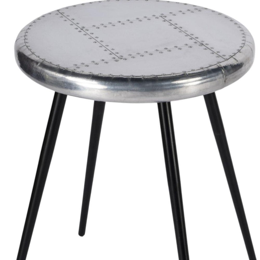 23" Silver Round End Table HomeRoots