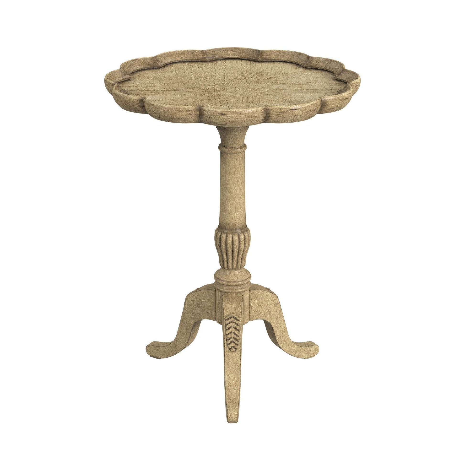 26" Beige Manufactured Wood Round End Table - FurniFindUSA