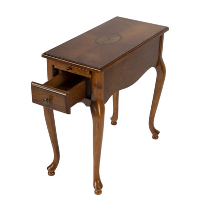 25" Brown Solid And Manufactured Wood Rectangular End Table With Drawer HomeRoots
