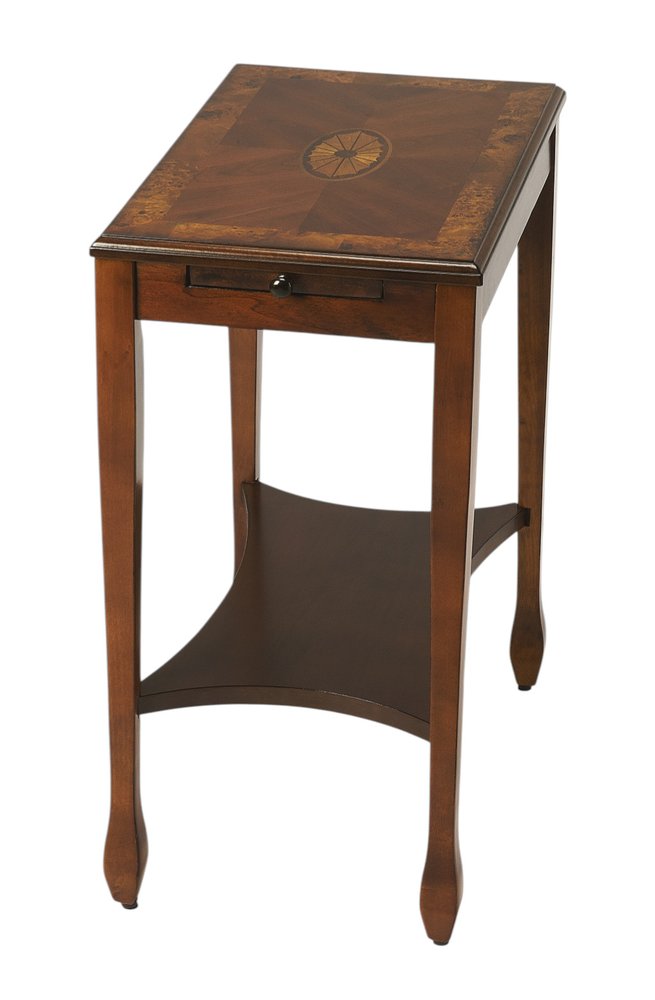 25" Wood Brown End Table With Shelf HomeRoots